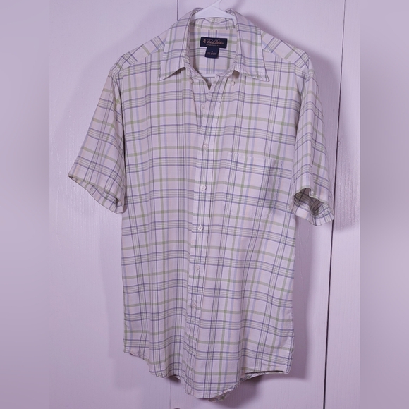 Brooks Brothers Mens Plaid 100% Cotton Size Medium Button Down Friday Shirt - Picture 11 of 11